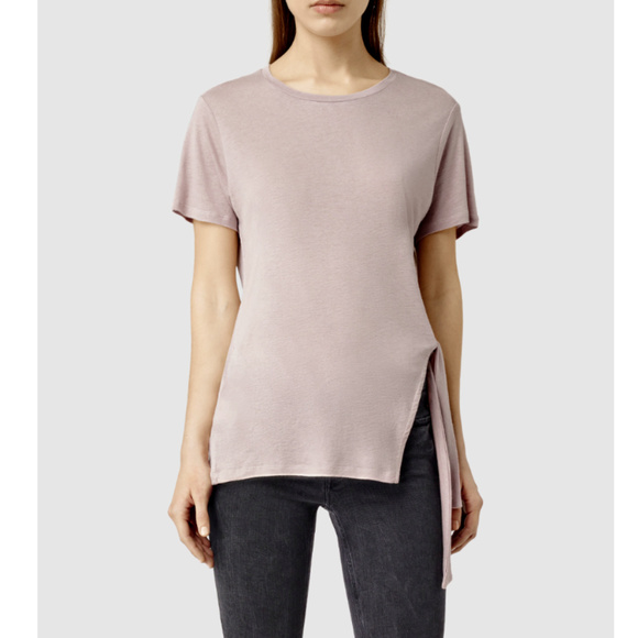 All Saints Tops - ALL SAINT'S Cyril Tee Side Knot Women's T-Shirt